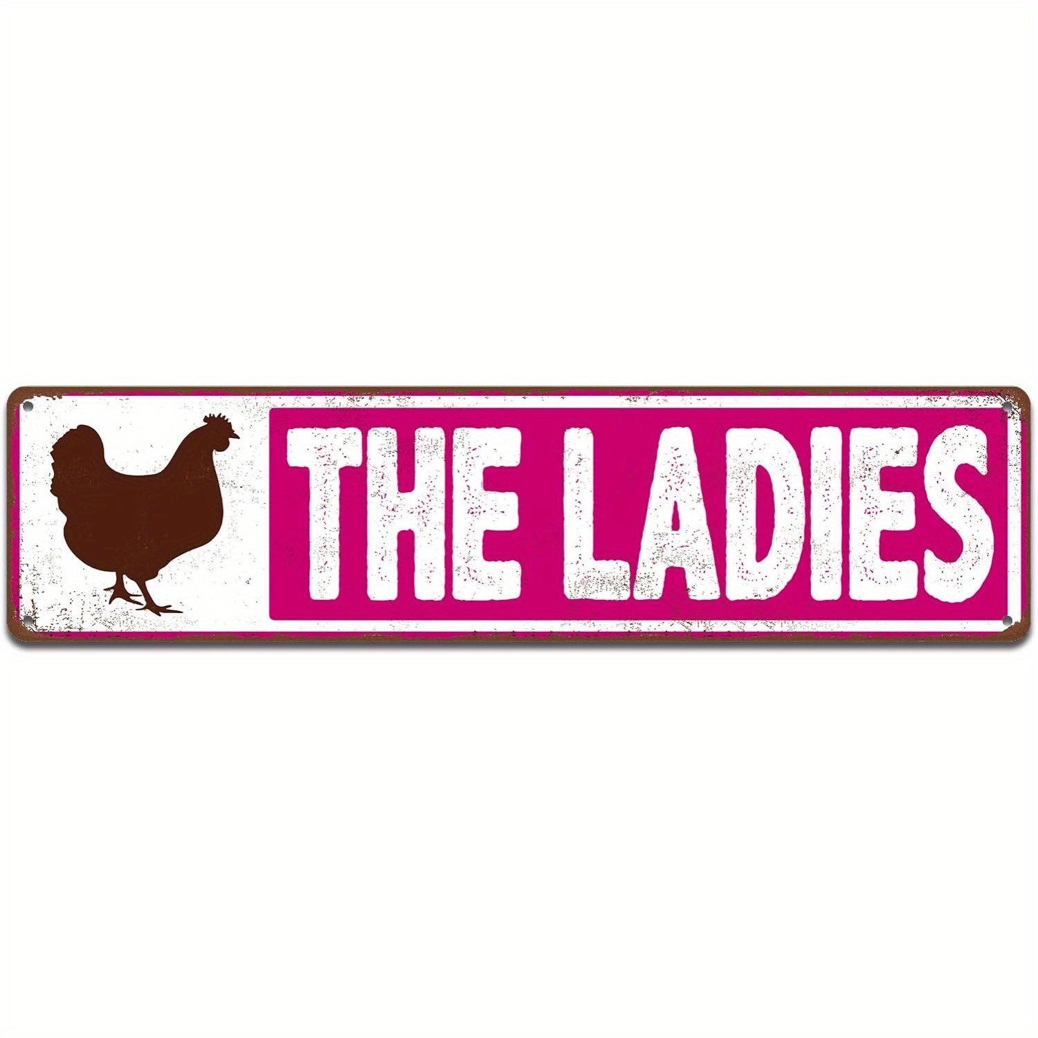 Targa In Metallo Vintage The Rooster Con Gallo, Stile Rurale, 20x30 Cm, Fori Preforati, Decorazione Da Parete Per Cucina, Bar, Casa Di Campagna, Colore Bianco