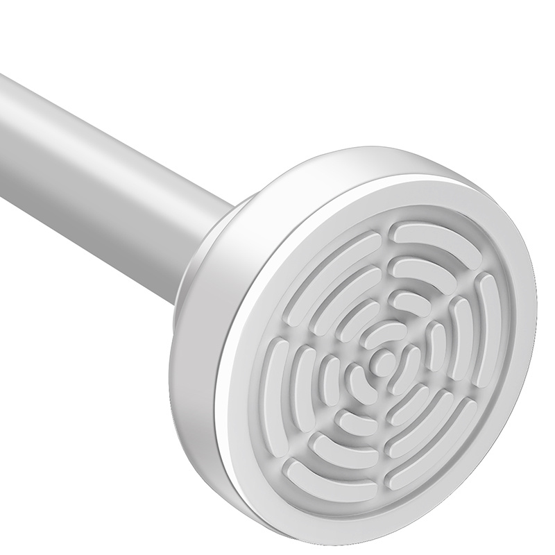 TEMU No-drill Shower Curtain Rod, Metal Wardrobe Rod, Extendable Tension Rod For Wall-mount Installation Without Drilling. Suitable For Small Shower