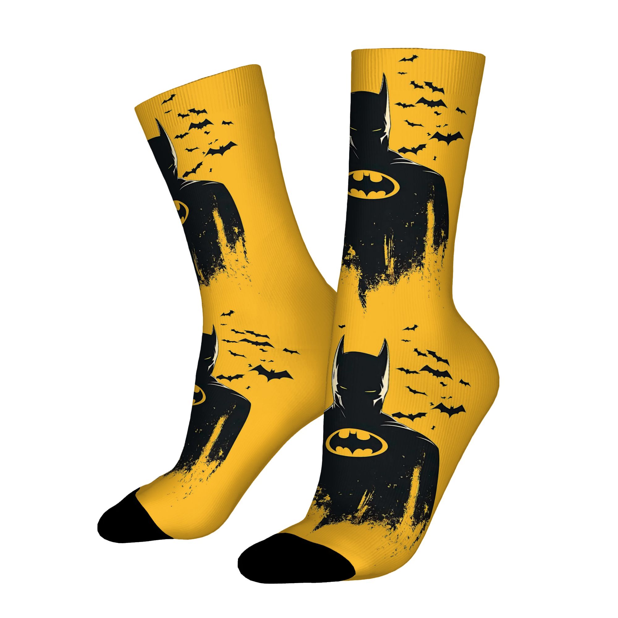 TEMU Batman Socks Printed Man Polyester 2d Print Design