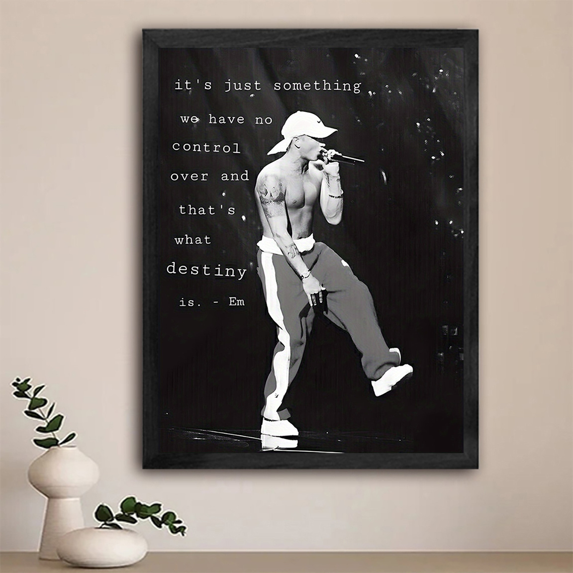 

1pc Canvas Art Print, Inspirational Rap Music Icon Poster, Decor For Home, Bedroom, Living Room, Bathroom, Office, Cafe - 12x16 Inches