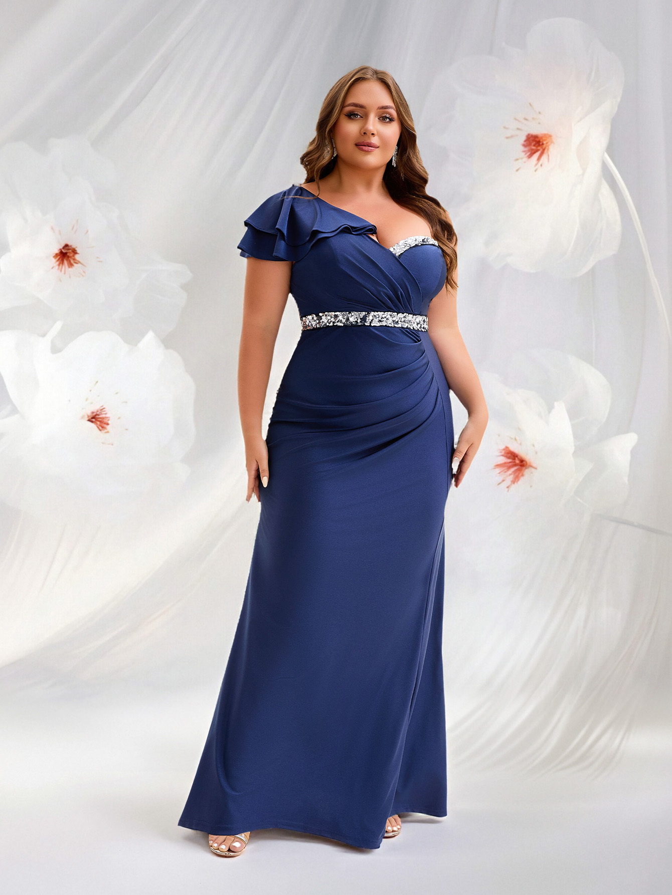 sachin and babi light blue dress Flattering Plus Size Empire Dresses
