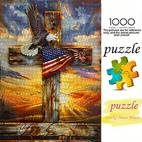 puzzle di carta da 500/1000/1200/1500 pezzi, tema e bandiera americana - materiale cartoncino . per trascorso in famiglia, riunioni , relax individuale, attività di natale e del ringraziamento, celebrazioni ionale