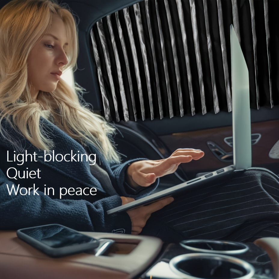 a set of four car side window sunshades that   adjusted with a sliding rail featuring a     sunshades provide heat and uv making them ideal for resting   having private   or on dates Product details 5