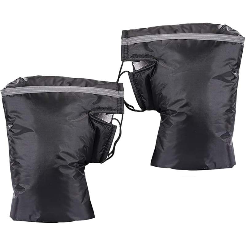 TEMU 2pcs Heavy-duty Motorcycle Handlebar Gloves & Cold Weather Riding Gloves - Windproof Thermal Grip Suitable For Motorcycles, Scooters, Atv,