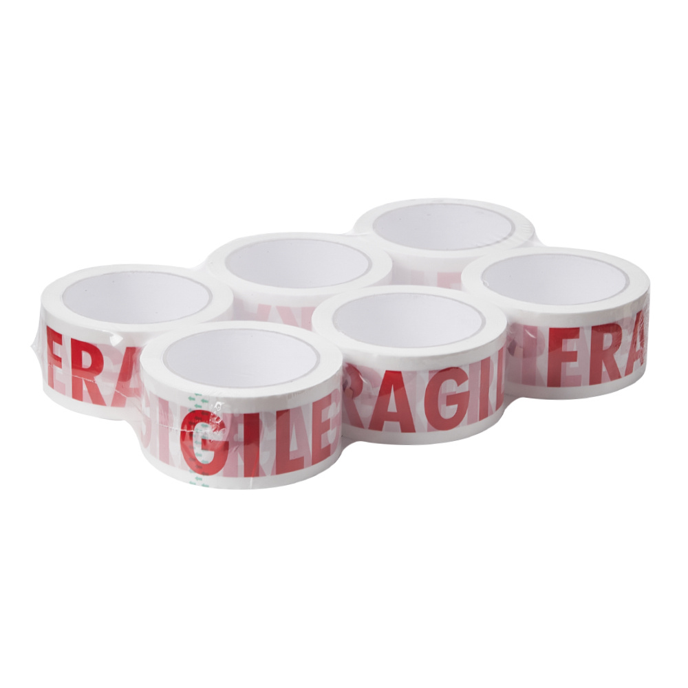 TEMU 6pcs Packing Tape - 2" X 197ft, Durable Polypropylene Sealing Tape With "fragile" Print For Secure Shipping Of Boxes & , Packing Tape For