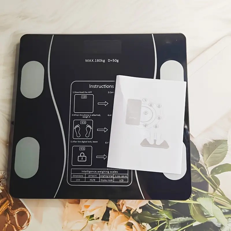 1 weight scale square shape digital portable bodyweight scales automatic calibration battery free for home use suitable for dormitories bedrooms and convenient household weighing scale fashionable simple weighing scale details 1