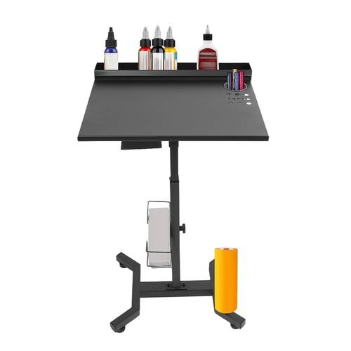 HARVESTTS- Salon Table Station Tattoo Armrest Stand with Workbench, Tattoo Arm Leg Rest Stand Adjustable Height and for Tattoo Supply (TypeB)