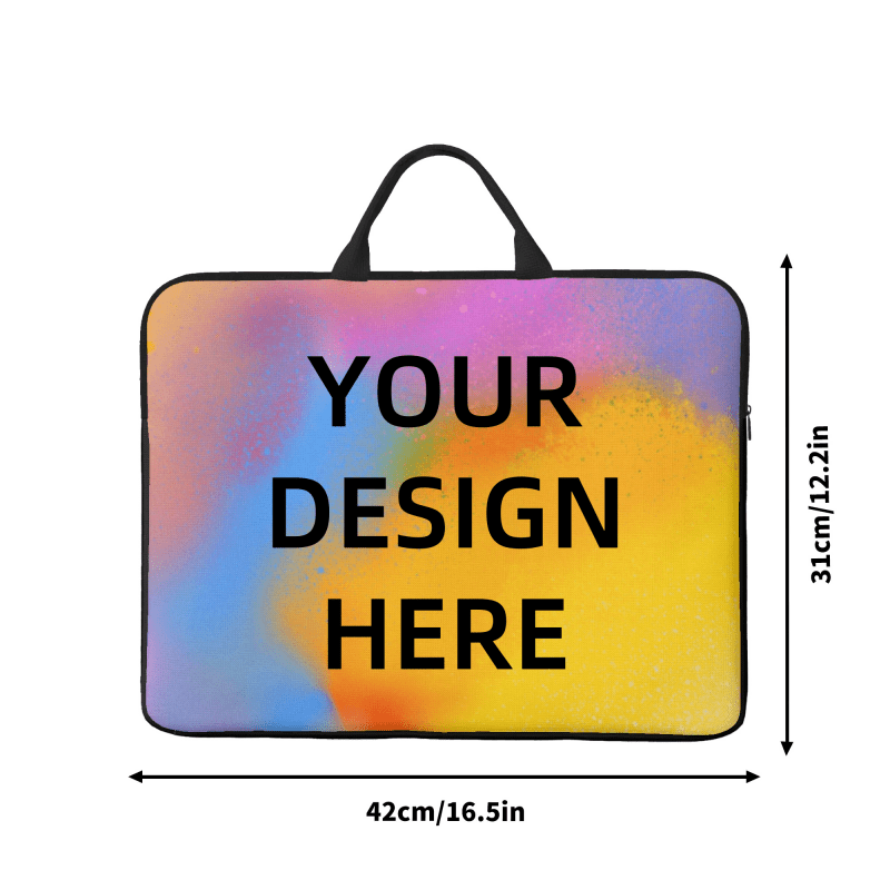 TEMU 1pc-custom Personalized Laptop Bag-add Your Photo/,scratch&impact Sleeve For 13/14/15/16 Inch Laptops-ideal Christmas, Thanksgiving, Birthday,