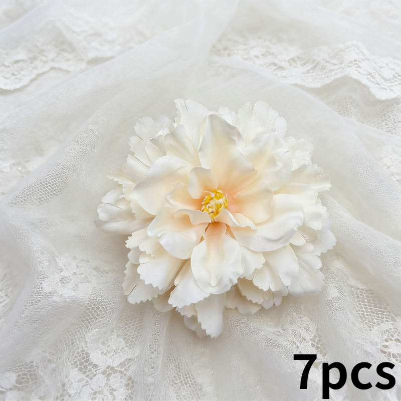 TEMU Set da 7 pezzi di grandi fiori di peonia artificiali, adatti per matrimoni, lavoretti fai da te, ghirlande, San Valentino, , lauree - Ideali per