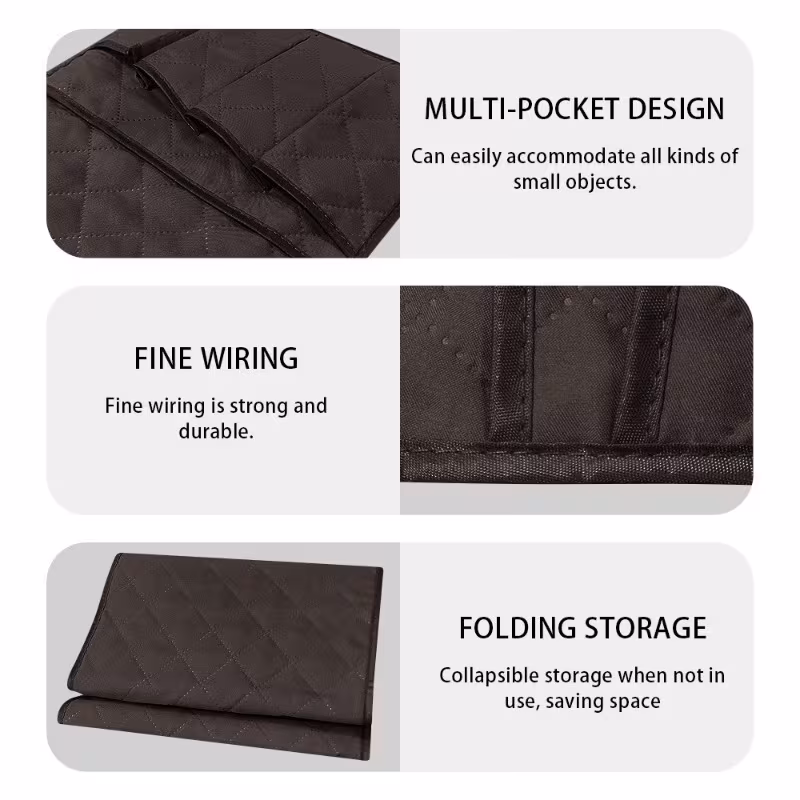 1pc sofa side armrest pocket storage bag hanging bag for magazines and remote controls by the sofa bed featuring 5 separate pockets suitable for the living room Product details 5