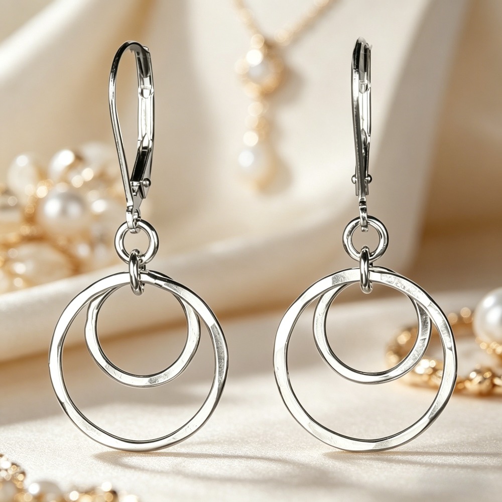 Image of 1 Pair Women's Fashion Hoop Earrings, Elegant Bohemian Style Earrings, Suitable For Daily All-match Vacation Party Valentine's Day Birthday Back-to- Women's Jewelry Gift