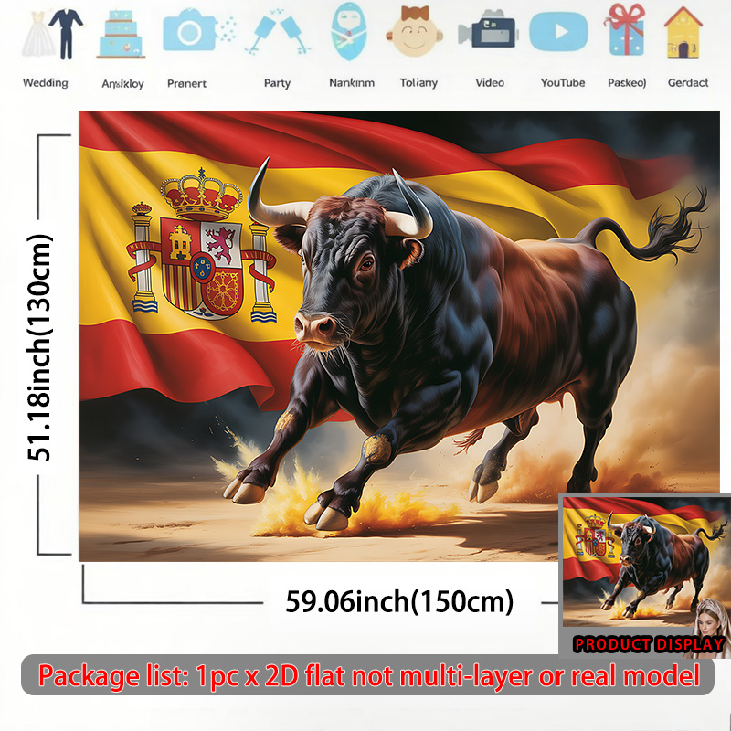 TEMU Banner 2D , 2D - 2D , 2D - 1 pieza de Banner 2D con un con Española, Ideal para Decorar Paredes en Salas de Estar, Dormitorios y Oficinas, Así