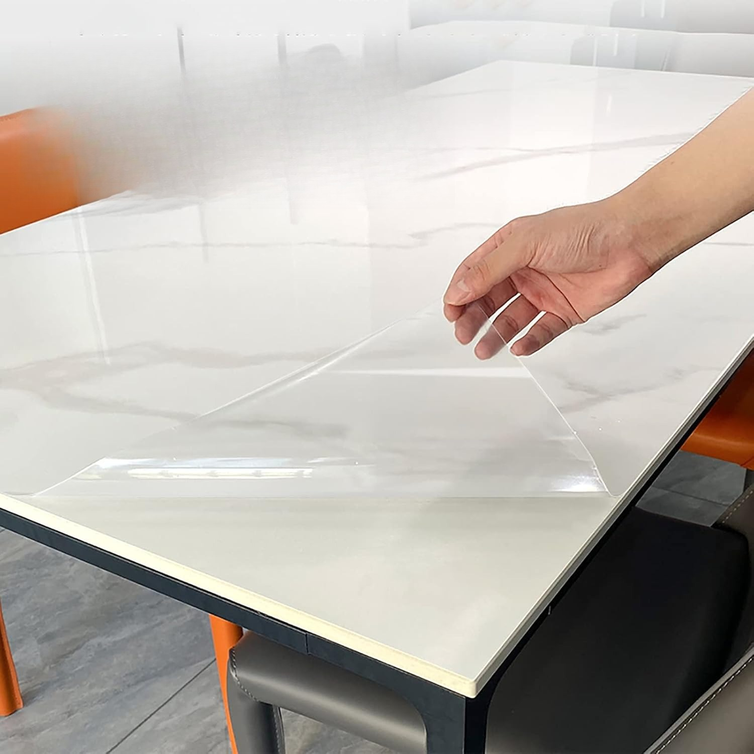 TEMU Lot de 2 Rouleaux de Revêtement Transparent en PVC pour Plaque de Cuisson et Éclaboussures, Convient pour Maison, Bureau, Restaurant - Papier de