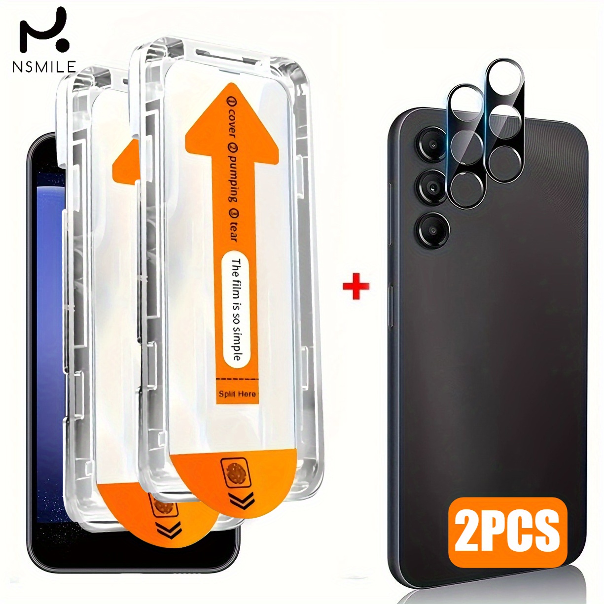 2 Kosa Kaljenega Stekla Za Zaščito Zaslona + 2 Kosa Zaščite Za Lečke Kamere, Za for samsung for galaxy S21 S21+ S22 S22+ S23 S23+ S24 S24+ S