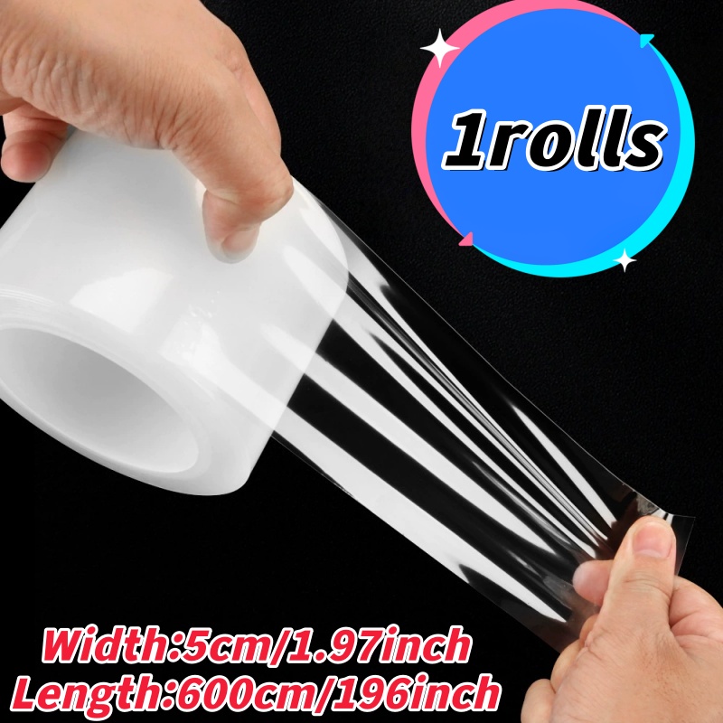 TEMU 1 Rouleau de 600CM de Bandes d'Étanchéité Hivernales Anti-Fuite, 1.97 Pouces de Large, Film Isolant Adhésif Puissant pour Fenêtres - Coupe-Vent,