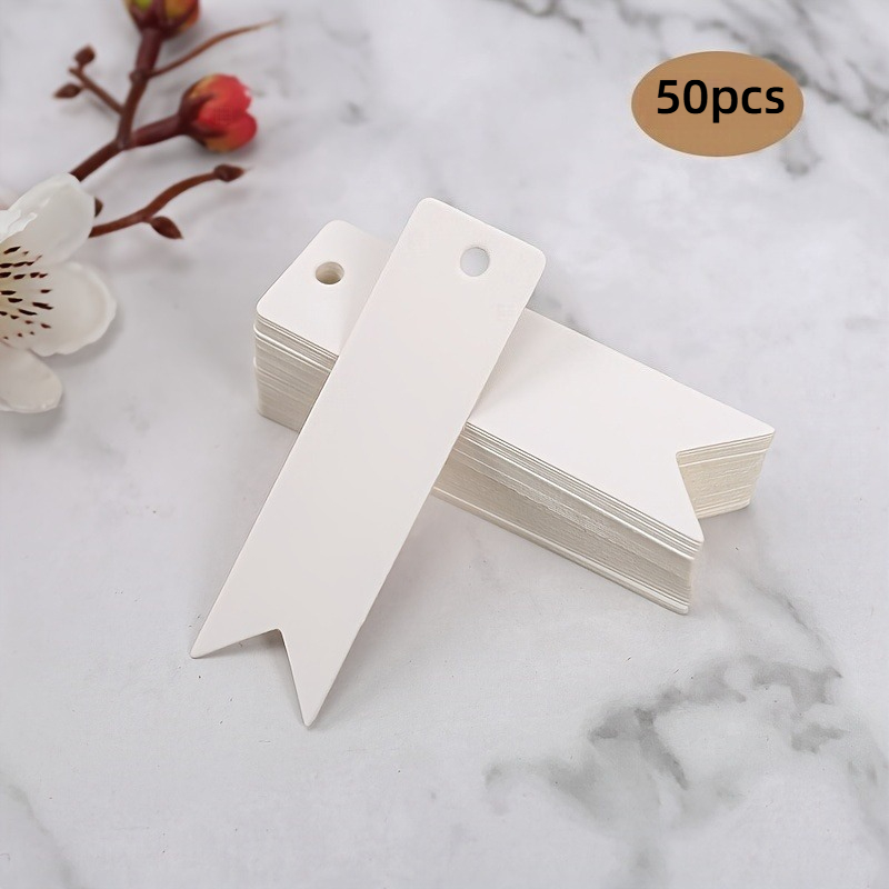 TEMU 50 etiquetas de papel para manualidades, regalos y proyectos de bricolaje