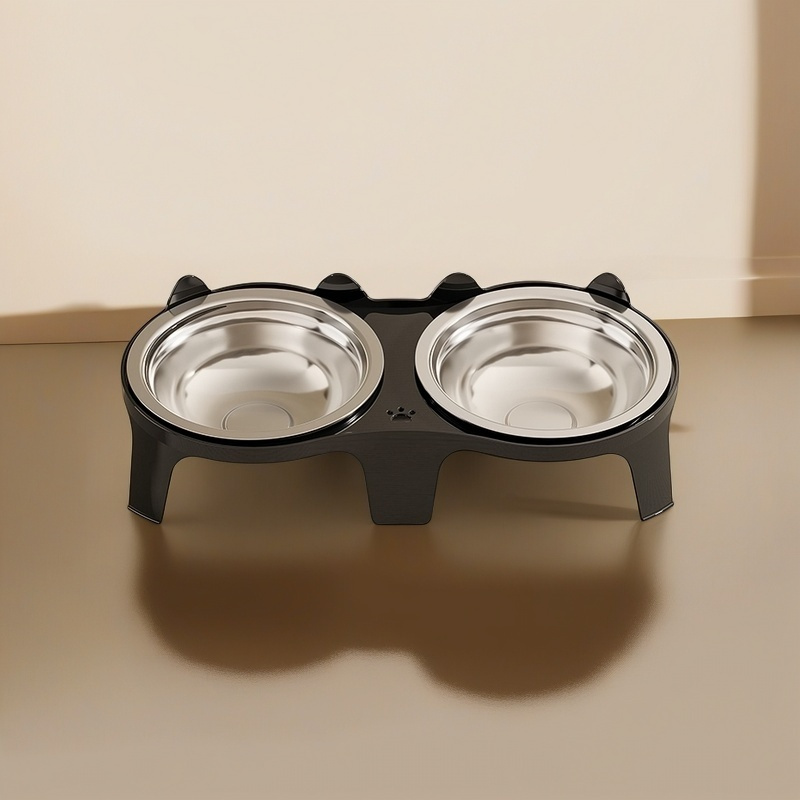 Image of Cat Bowl Cat Food Basin Stainless Steel Cat Food Bowl Dog Pet Drinking Bowl Is Not Easy To Cat Supplies Rice Bowl Basin, Without Battery