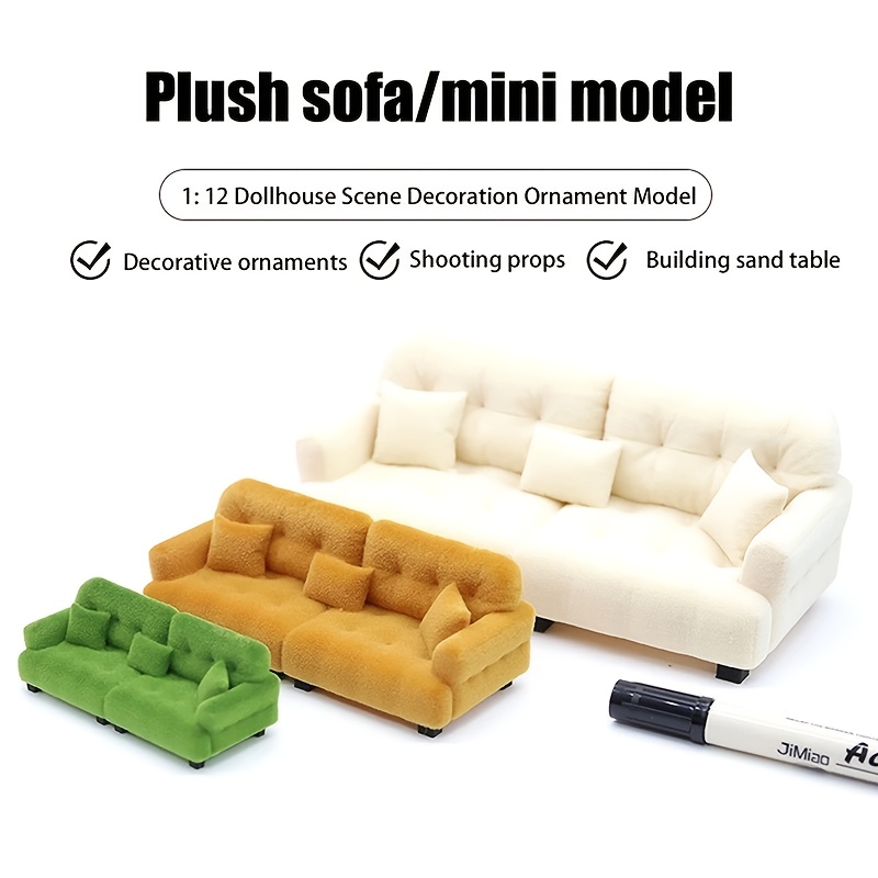 F Fityle Accessoires Miniatures Pour Maison De Poupée, Meubles De M De Poupee Echelle 112 Mini Canape Meubles Miniat Amz B0c