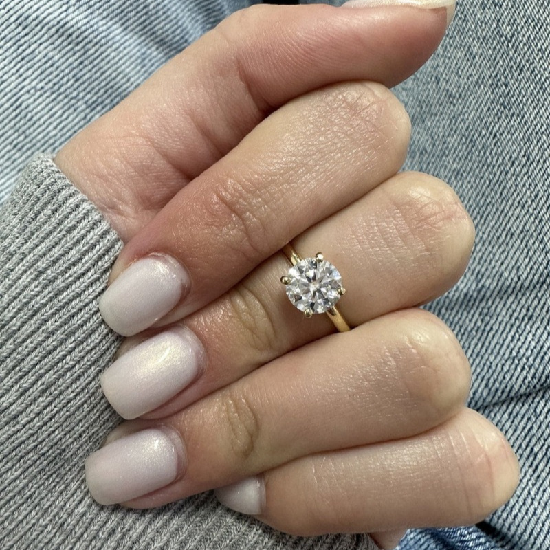 Women's 2/3 Carat Stylish Moissanite Ring, Romantic Gift