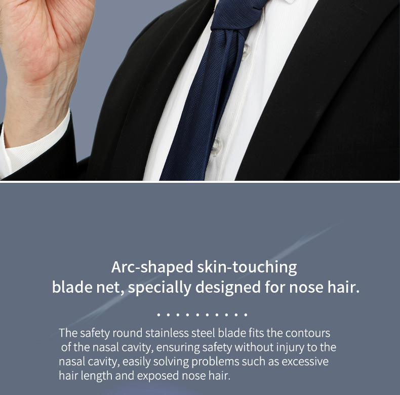 2 colors   stainless steel usb rechargeable nose ear hair trimmer with     silent operation portable wireless charging for men women Product details 7