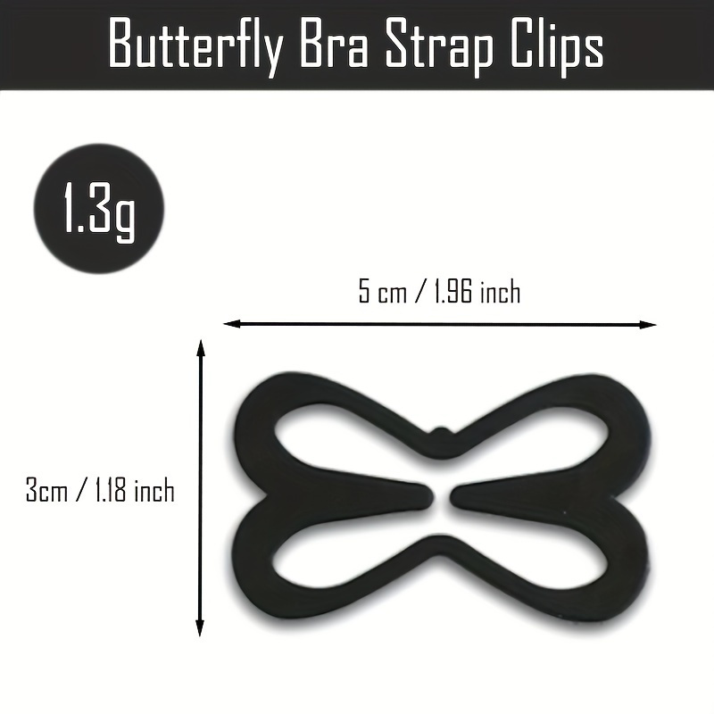 Fashion Butterfly Bra Strap Clips, Anti-Slip and Breast Lift Accessories for Backless Tops and Dresses with Hidden Straps