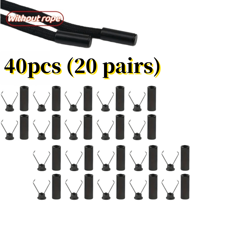 TEMU Lot de 40 boucles de câble robustes, boucles à bouton-poussoir installation pour lacets, convient pour sweats à capuche, vestes, pantalons et