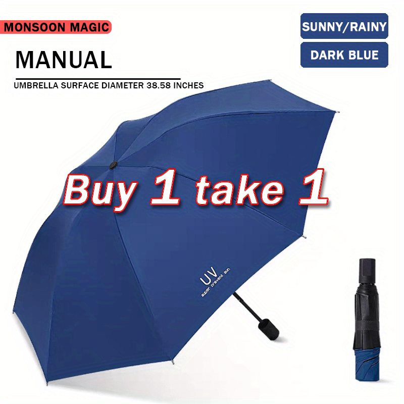 TEMU Auto Manual Umbrella For Iron Umbrella Ribs Folding Umbrella