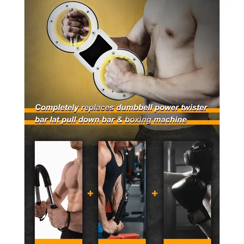 rotator heavy duty adjustable arm grip strengthener trainer with 360 rotating grips non slip base for home gym boxing physical relax forearm bicep shoulder workout equipment no power needed portable design grip strength trainer ergonomic handles comfortable grip boxing training grips fitness enthusiasts Product details 3