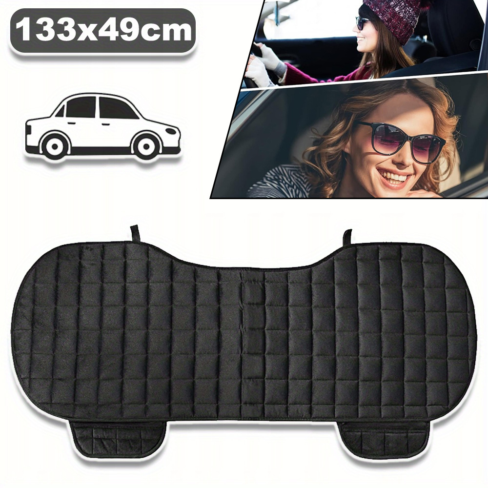 Car Back Seat Mat, Long Rear Seat Protectors With Storage Pocket, Universal Car Additions