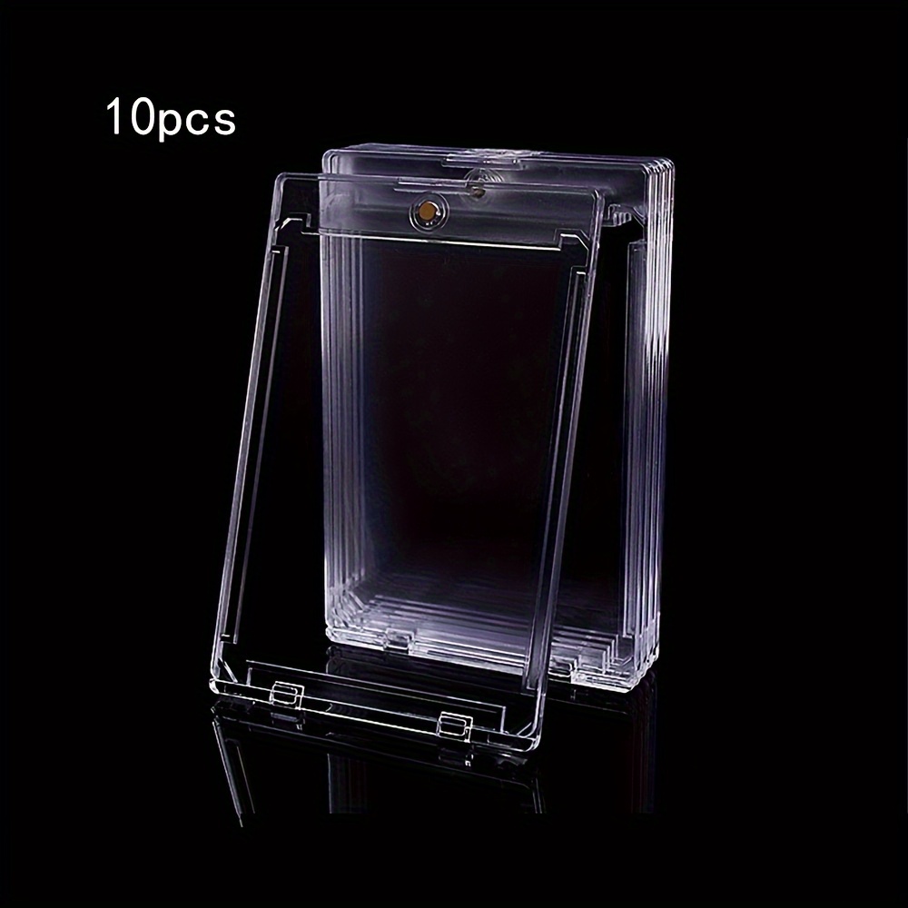 TEMU 35pt Magnetic Card Holder, Suitable For Trading Cards, Card Holder, Card Protector Hard Plastic, Magnetic Card Case, Suitable For Sports Cards,
