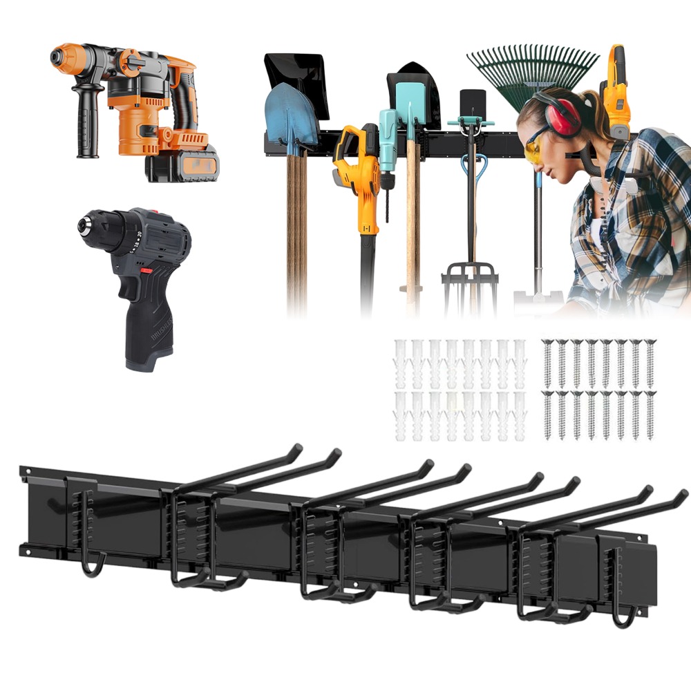 1set Garage Tool Wall Hook, Tool Storage Wall Rack, , Suitable For Sorting And Storing All Kinds Of Tools.