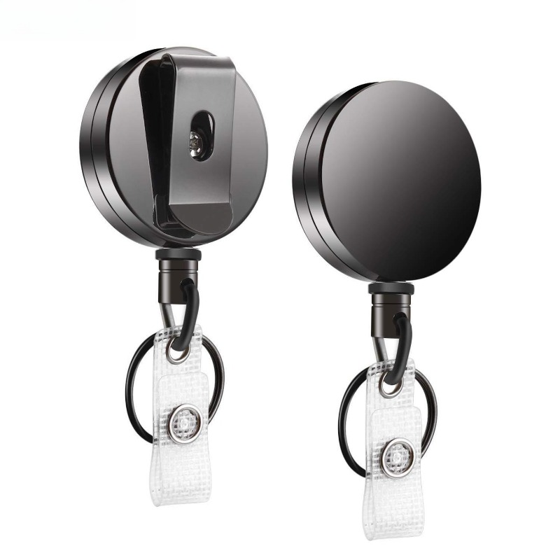 TEMU Heavy Duty Retractable Reel Portable Key Chain Office Id Card Holder Hanging Retractable Key Chain