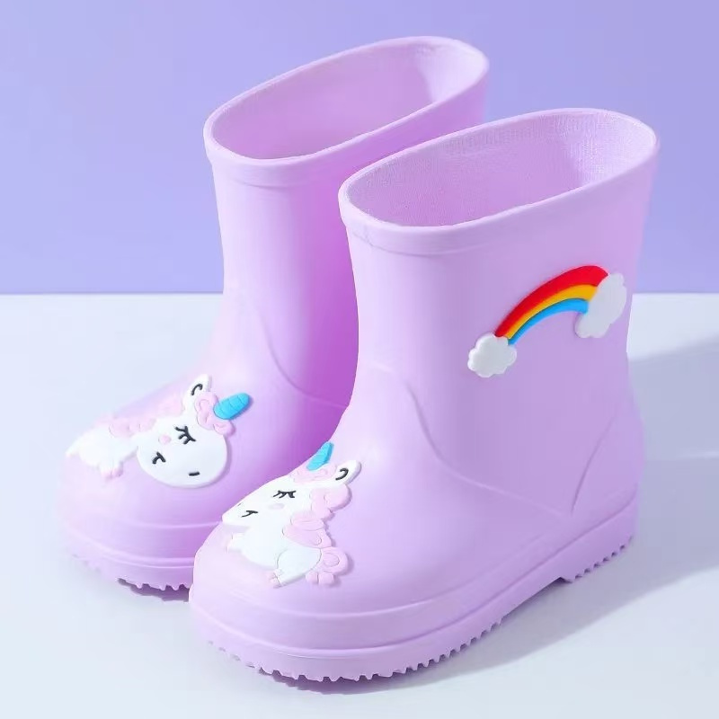 unicorn rain boots slip easy short booties cute Temu Bahrain