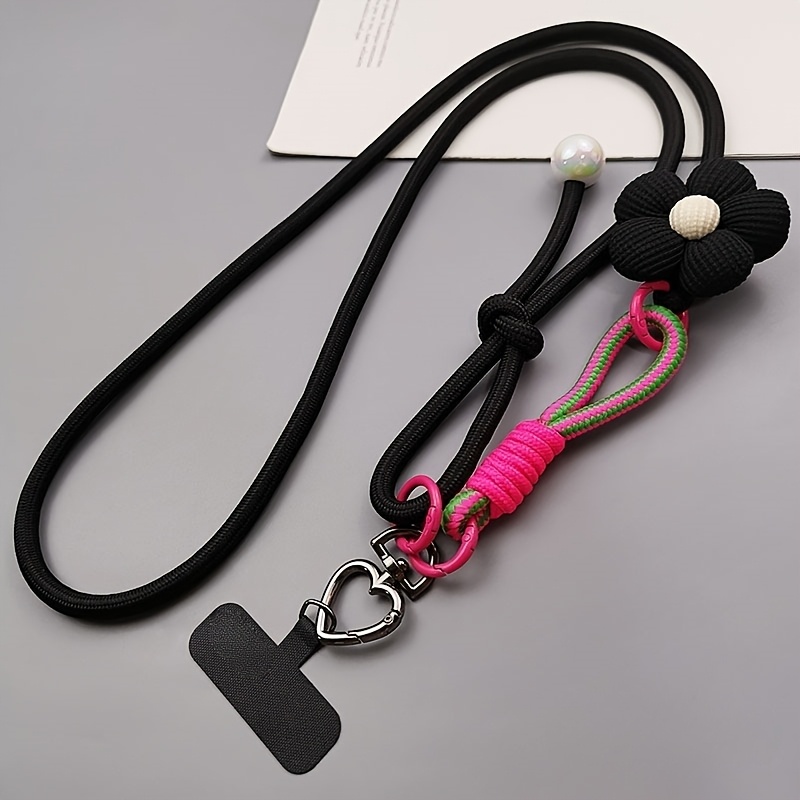 TEMU Lot de 3 lanières longues réglables pour téléphone pour femme, 1 cordon, avec styles de port : bandoulière et sangle de cou, inclut une courte
