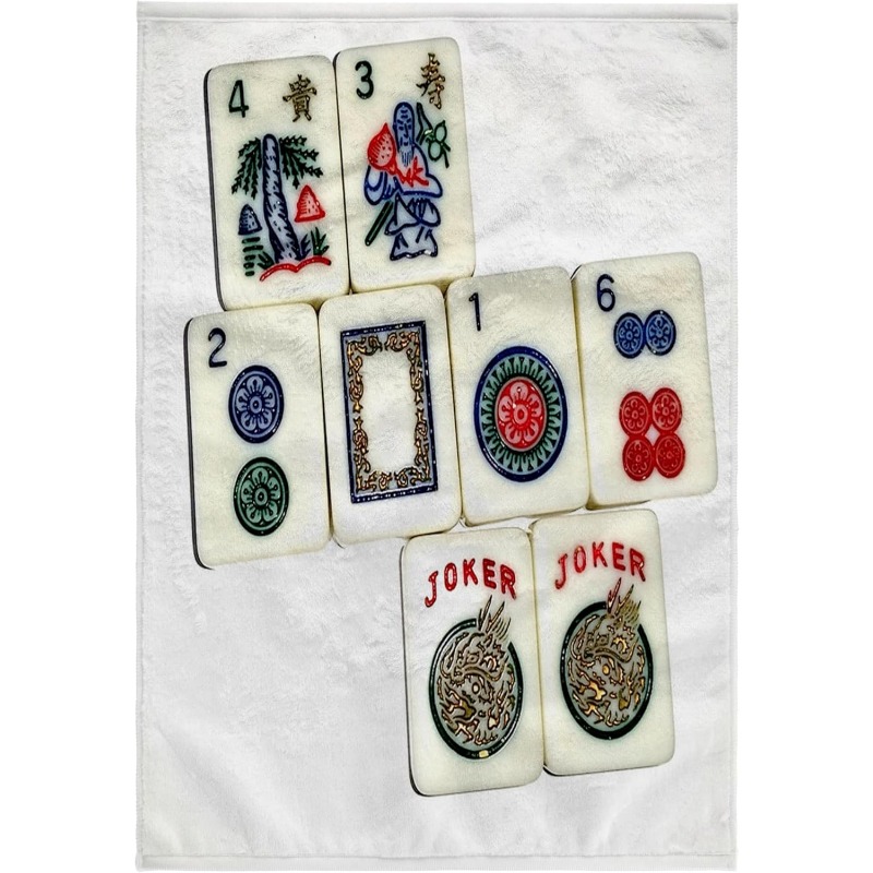 

- Mahjong Pattern Dish Towel - 18x26 , , Super Polyester, Reusable Towel New And