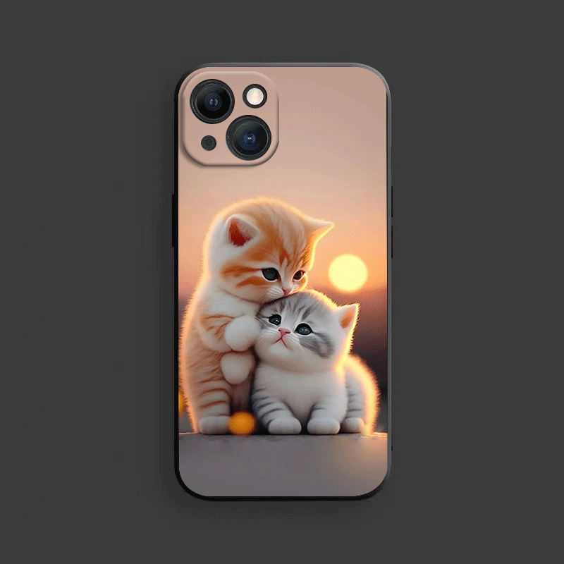 TEMU Phone Case: Sunset Kitten Creative Tpu Phone Case For Iphone 16/16 Plus/16 Pro/16 Pro Max/ Plus/15 Pro/15 Pro Max/14/14 Plus/14 Pro/14 Pro