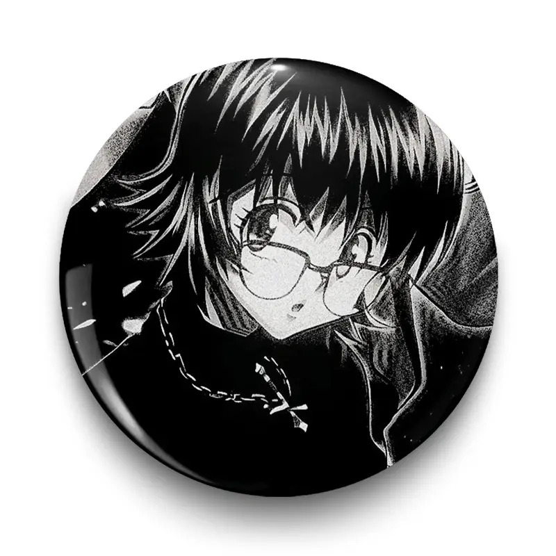 TEMU Broche de moda 2D de dibujos animados de anime ( 2D), unisex, redonda tipo pin que perfectamente con jeans, ropa, mochilas y gorras, adecuado