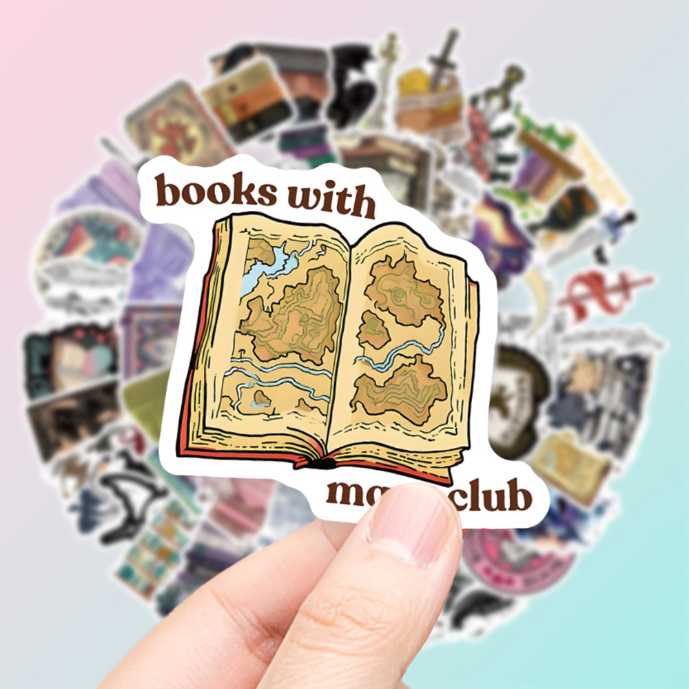 Image of 61pcs -themed Stickers Assortment Combining , Objects, And Detailed In A Rich Fantasy Aesthetic Vinyl Aesthetic Decals - Suitable For Decorating Laptops, Cell Phones, Guitars, Water Bottles
