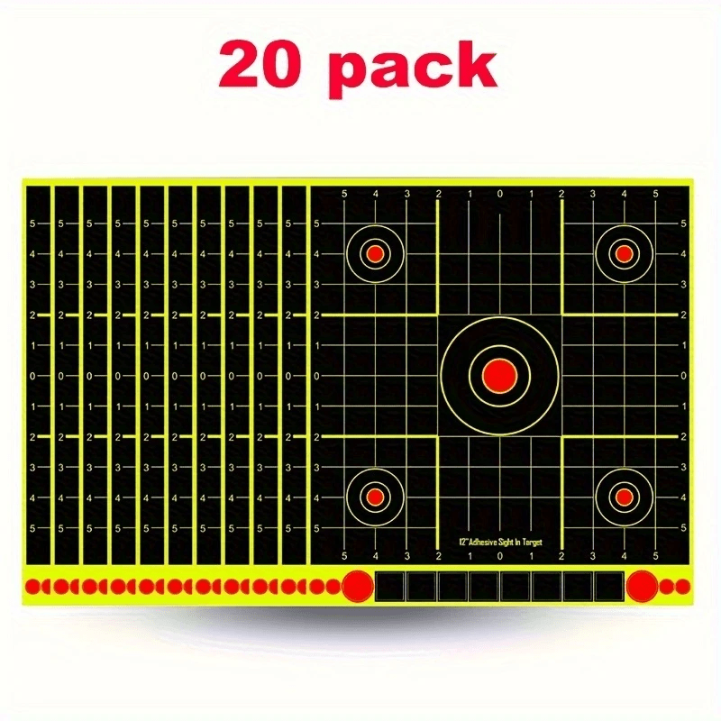 TEMU Splatter Targets Stickers, 12x13 Inches Self Adhesive Shooting Targets Paper, Instant Fluorescent Yellow Impact For Bb Gun, Pellet Gun