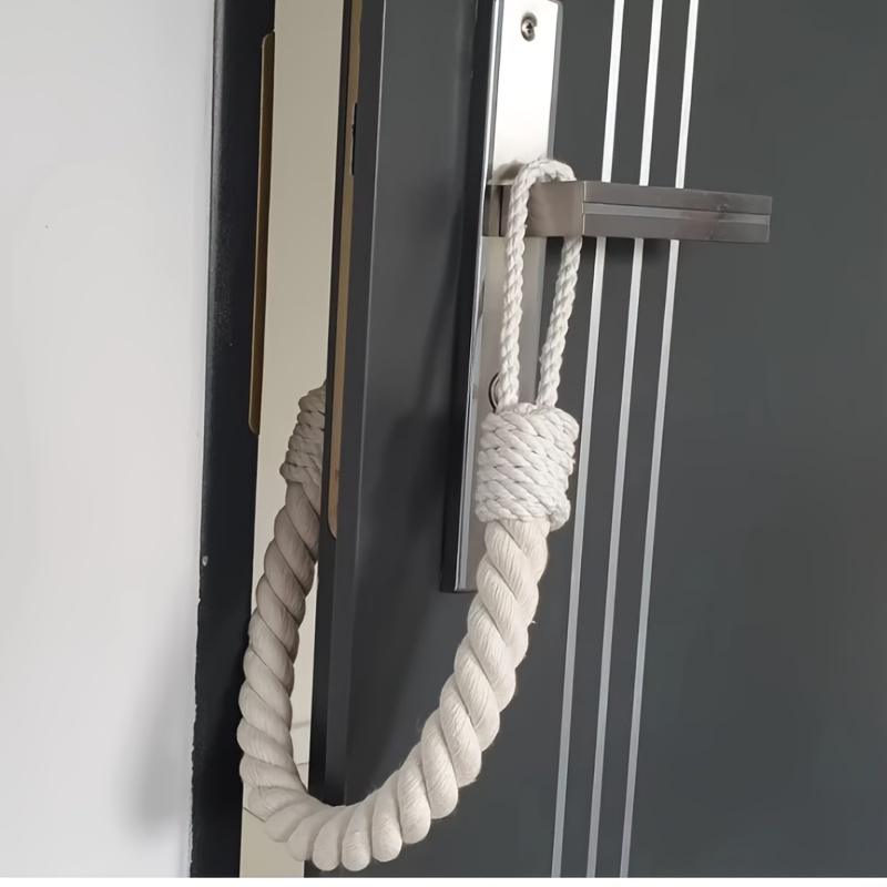 1pc door stop with rope heavy duty fabric door wedge collision safety barrier for floor wall installation elegant door decoration for home   installation without tools fashionable home decor durable and sturdy home decor accessory   decor stylish   reinforced construction   material nodrill installation office decor interior designers