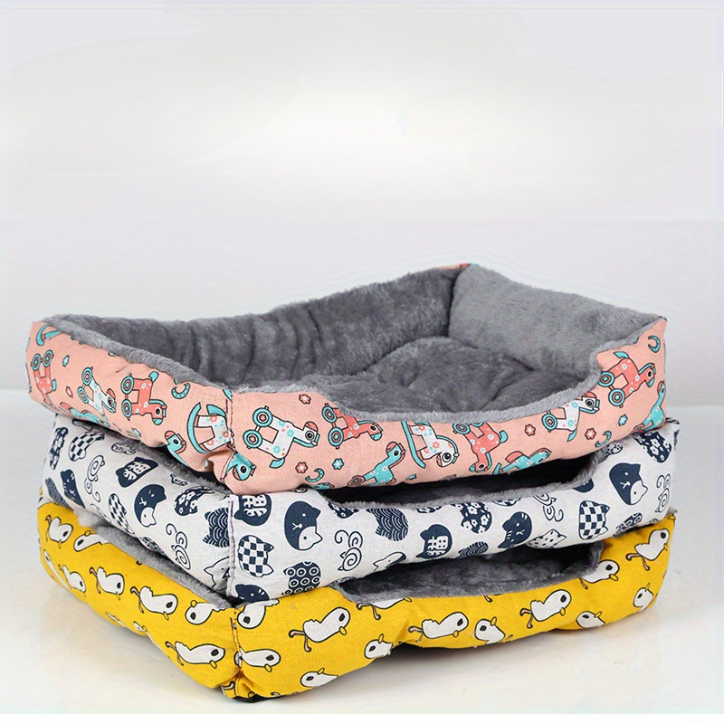 

1pc Cozy Pet Bed For Small Dogs And Cats - , Soft Pp With Cartoon Patterns, Multiple Color Options