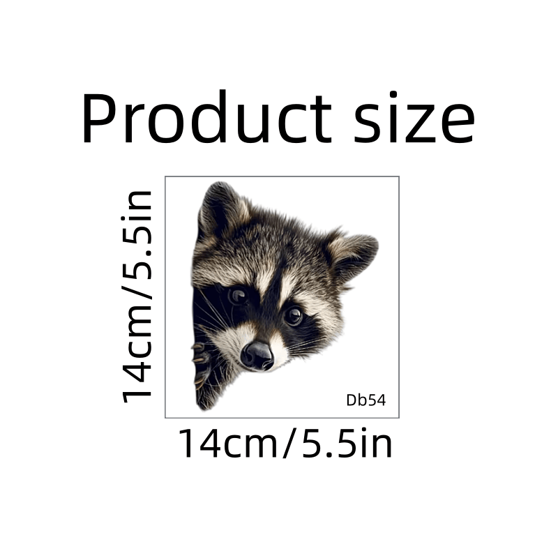 TEMU Window Stickers 2d1pc Fun Raccoon Window Sill Peek-a-boo Sticker, Cartoon Animal Removable Glass Decal, Suitable For Room Bedroom Decoration,