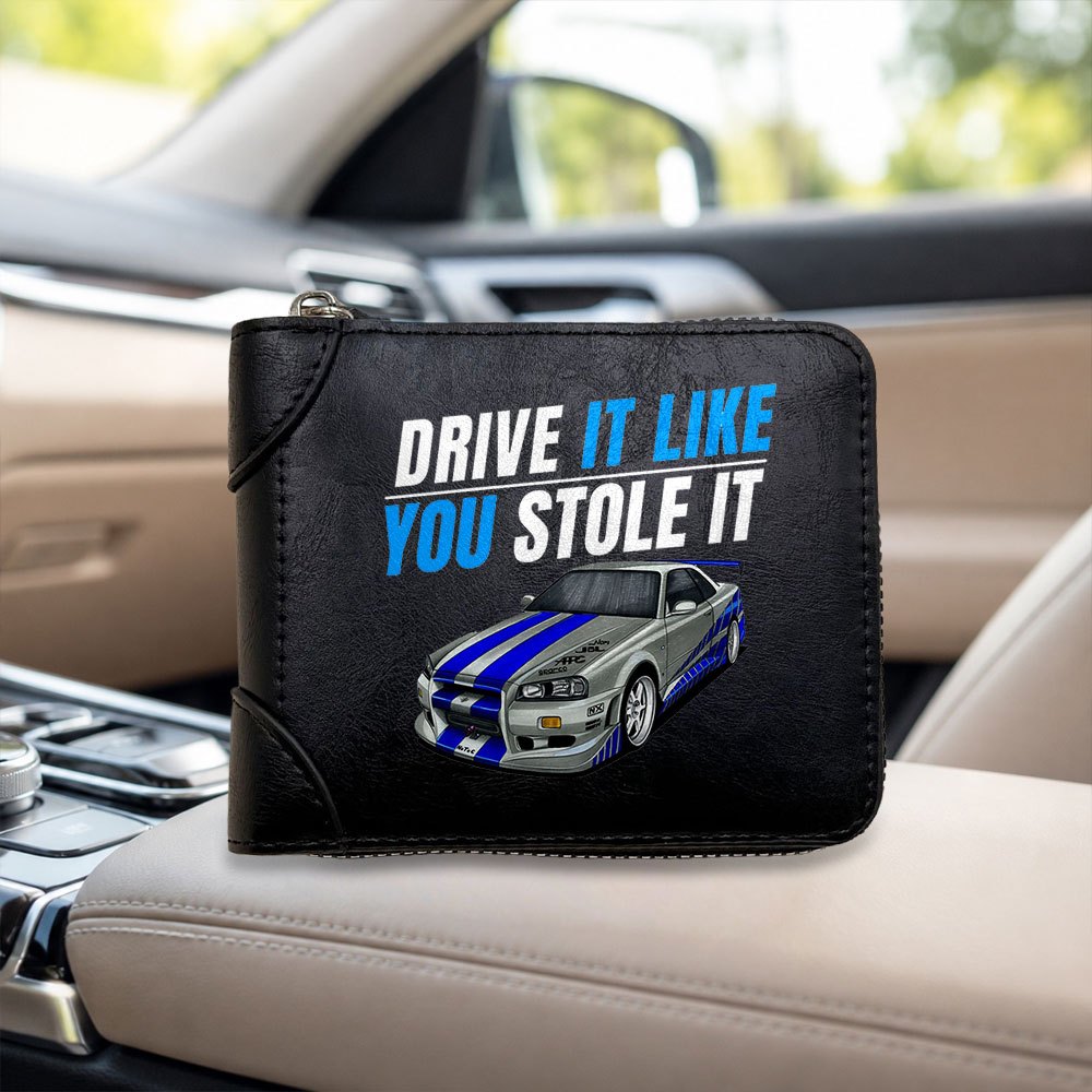 TEMU Racing Print Fashion Men's Wallet, Large Capacity Men's Billfold, Multi-card Slot Men' Coin Purse, Portable Credit Card And Id Holder Cash