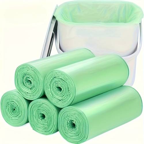 100 household trash bags roll 15 14 18 93 l unscented 20 thicker extra strong durable leak proof green 10 liter garbage bags trash bags garbage bags large trash bags trash can bags wheeled trash can liners