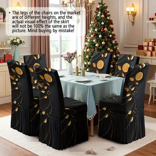 Coprisedie Elasticizzati 4 Pezzi - Fodere Lavabili Per Sedie Da Cucina, Ufficio, Ristorante - Foto 3