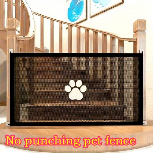 7pcs no drill retractable pet fence adjustable portable pet gate indoor barrier for doorways and yard separator for ideal gift for mothers day fathers day easter birthday