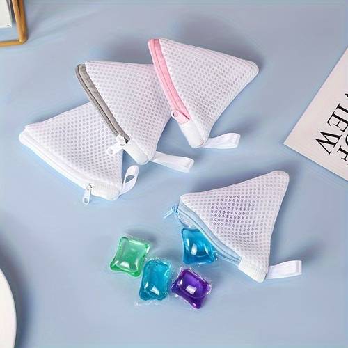 1pc reusable zippered laundry soap bag mesh laundry bag suitable for delicate with scent beads machine washable multi purpose storage bag random laundry bags