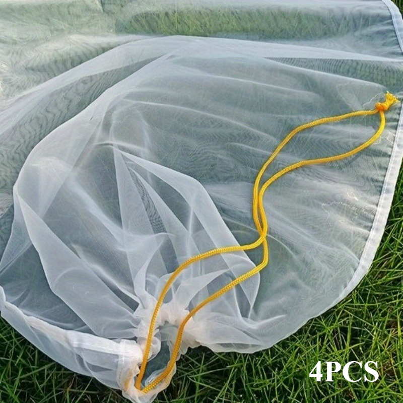 Image of 4pcs, 130 Mesh Nylon Bag Pack Bag, Fish Bag, Eel Bag, Bag, Filtration And Dewatering Bag, Tea Bag