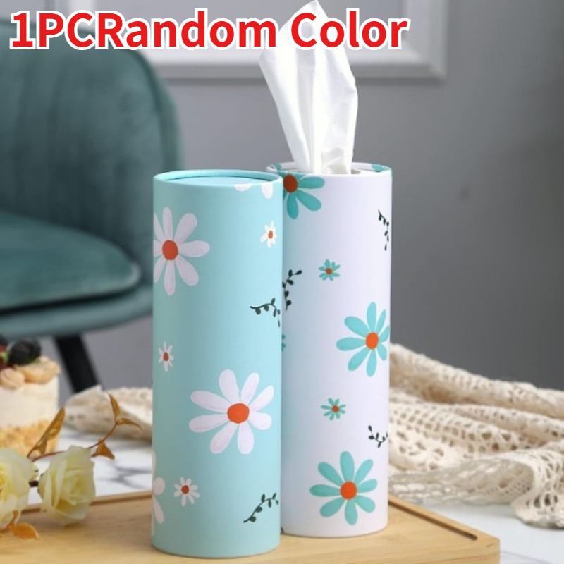 TEMU 1pc Random Color Car Tissue - Small Fresh Thickened Car Cylinder Tissue, Basic Household Cylinder Tissue Tube, Car Seat Cylinder Paper, Pull Out