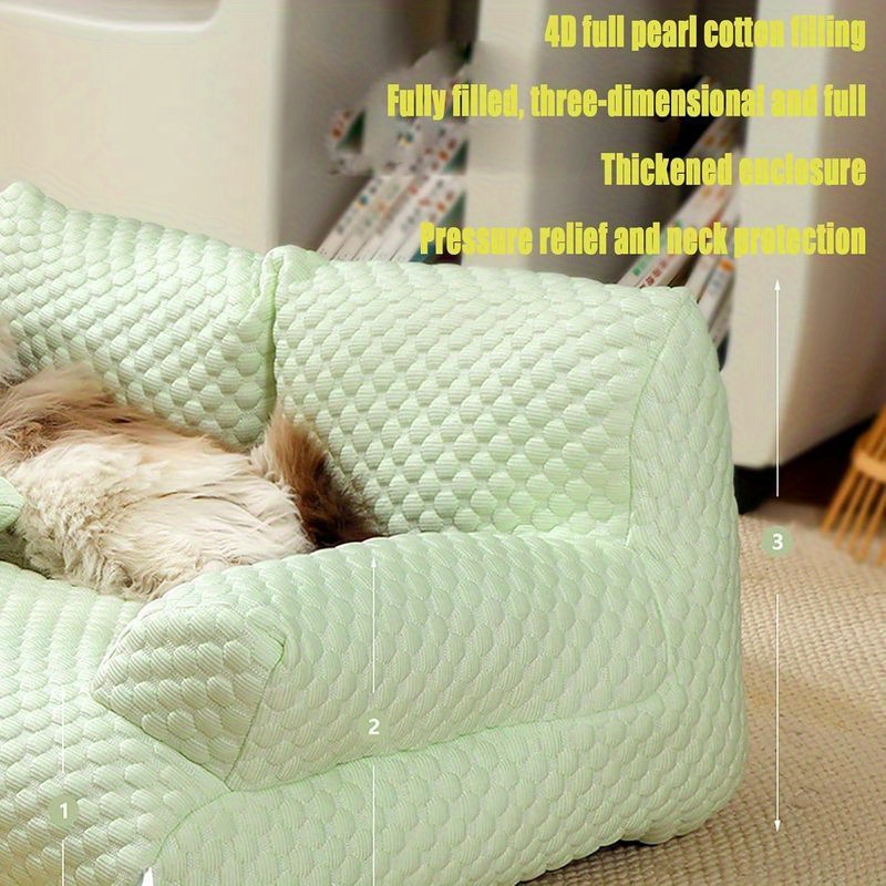 ice   fiber fabric cooling pet bed breathable washable dog sofa bed summer   ice   fiber fabric bed for cats and dogs suitable for small medium large cats and dogs Product details 2